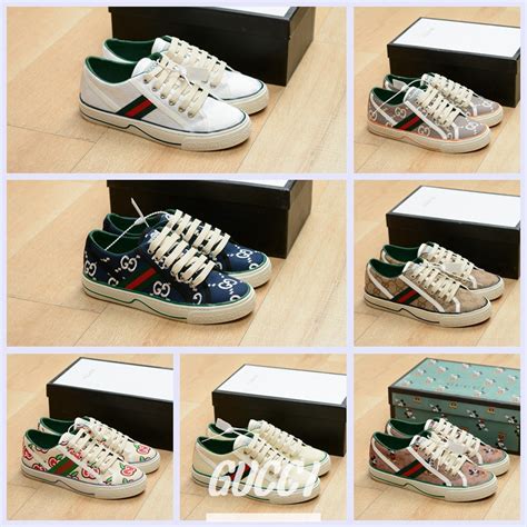 gucci women's canvas shoes